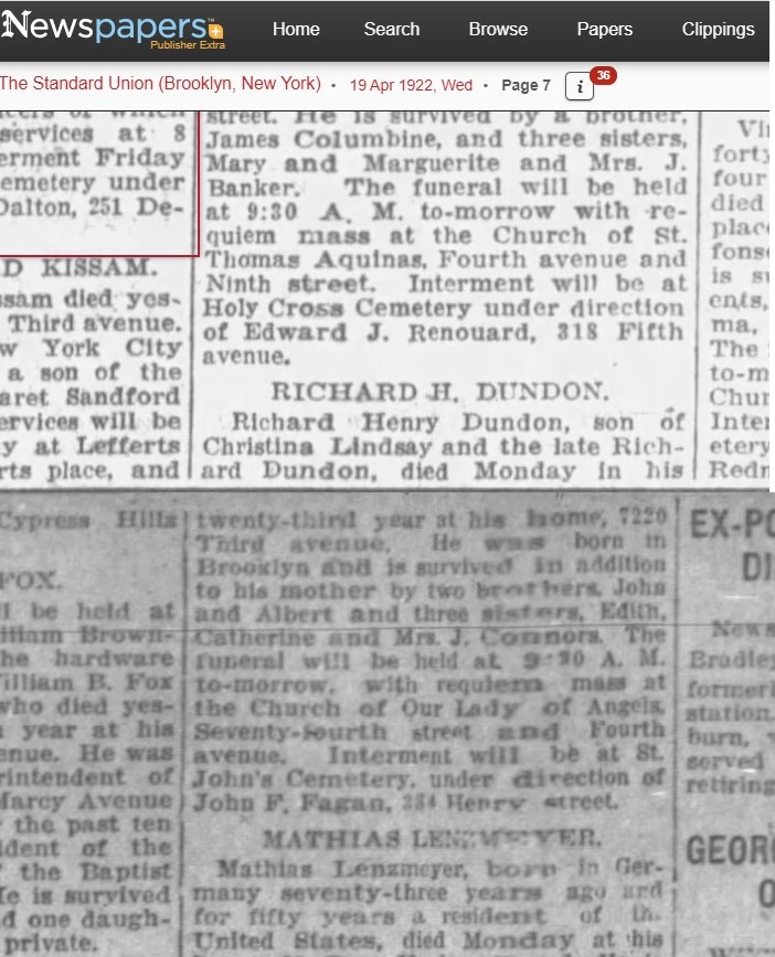 Dundon, Richard - Obituary